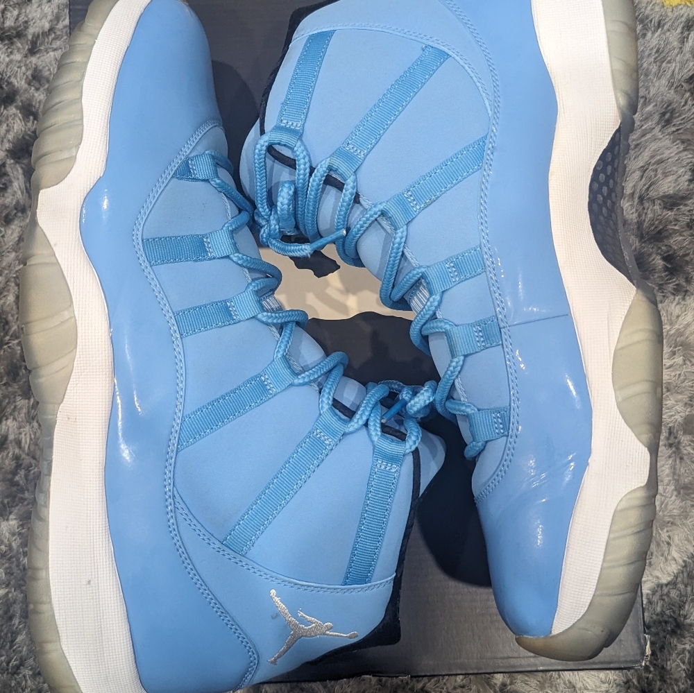 Jordan Men’s High-Top Athletic Shoes in Light Blue and White